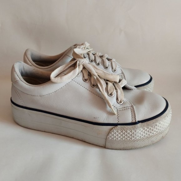 Vintage Platform white sneaker made by CHEETAH 7.5 - Picture 1 of 9
